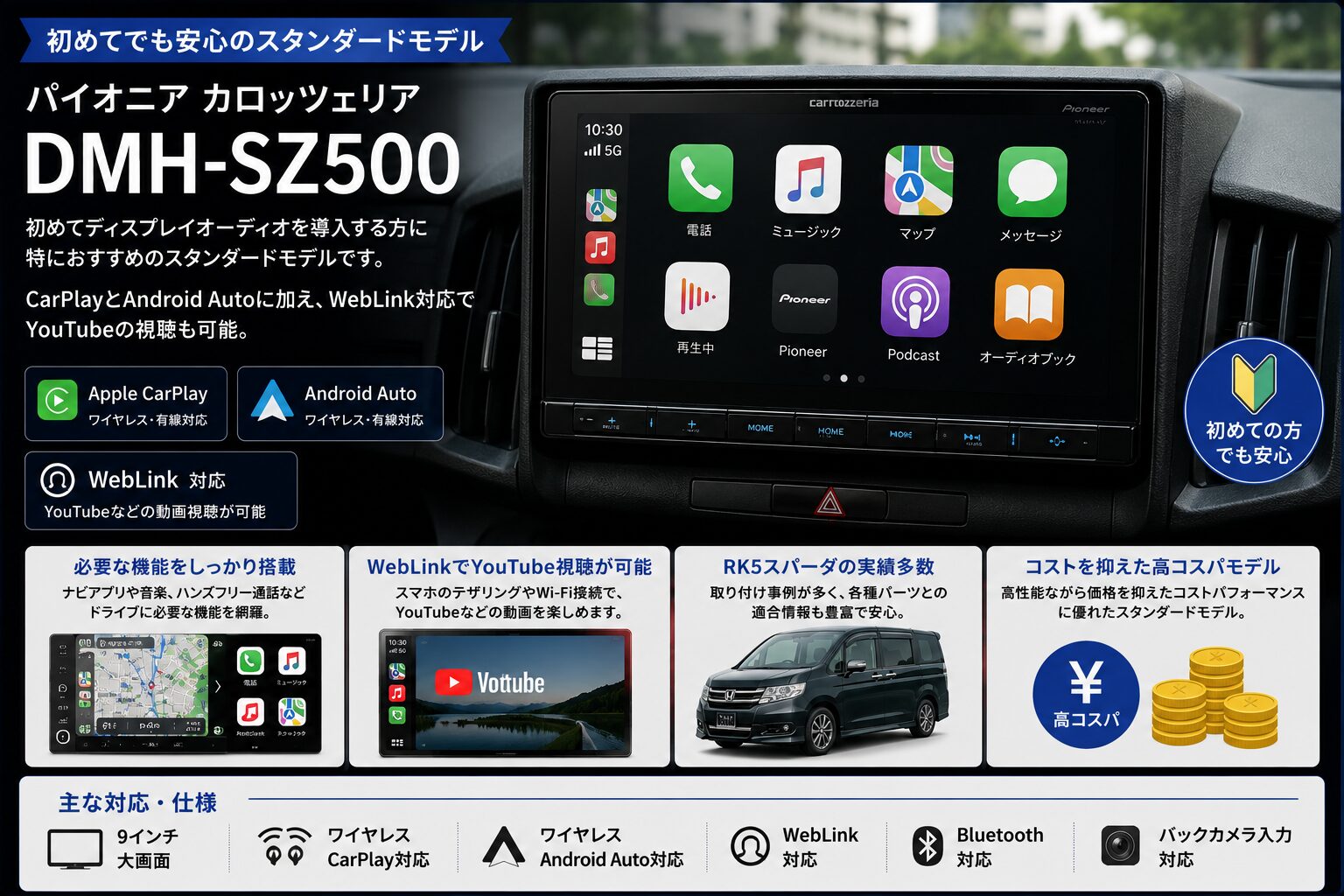 パイオニア カロッツェリア DMH-SZ500
